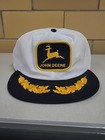 Vintage John Deere Scrambled Eggs 1970s White Black Snapback Trucker Hat  Nos