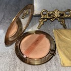 Vintage Evans Gold Tone 4    Compact W  Sifter  Puff  Pouch   Original Box