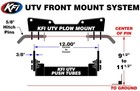 Kfi Front Lower Receiver Hitch Plow Mount 105375 For Honda Big Red 700 2009-2013