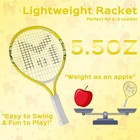 Insum Junior Tennis Racket  17 Inch  Ages 2   3  With Cover 17    Yellow