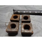 Lot Of 4 - Antique Square Nuts - 1 2  - 13 Nc Threaded - Unplated