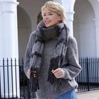 Oversized Chunky Blanket Scarf Women Winter Warm Colorful Big Plaid Shawl Wrap