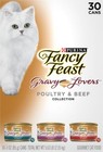 Purina Fancy Feast Gravy Lovers Wet Cat Food Poultry   Beef 3oz   30 Pack  - New