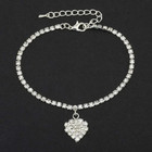 5 Ct Simulated Diamond Women s Heart Anklet Foot Chain Beach 925 Sterling Silver