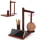 Yik Tung Wooden Yarn Holder And Spinner For Crocheting And Knitting  Walnut