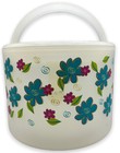 Ice Bucket Retro Clear Colorful Floral 1950   s Mid Century Modern Vintage