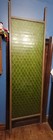 Mcm Huge 2-tone Green Room Divider Panel 8 x26 tension Rod Vtg Retro Mid Century