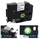 5 Pk 12mm Tz231 Tze-231 Black On White Compatible For Brother P-touch Lable Tape