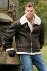 B3 Aviator Real Shearling Brown Sheepskin Leather Flight Bomber Jacket