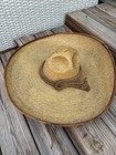 Vintage La Guadalupana Sombrero Made In Mexico Leather   Straw Southwest Decor