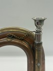 Solid Copper   Brass Bugle Horn Us Military  Calvary Style W mouthpiece Decor
