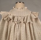 Antique Victorian 19th C Child   s Calico Cotton Dress W Ruffles