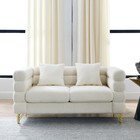 Modern Loveseat 2-seater Upholstered Sofa Couch For Living Room And Small Space