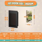 Tiylibe Medium 3 Flap Dog Door Black Insulated Pet Door Up To 45 Lbs