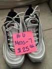 Nike Air Low Top Lace-up Athletic Sneakers Gray black white Men   s Us 7
