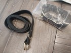 Black Leather Trunk Straps With Brass Buckles 5ft Long X 1 Inch Wide -quantity 2