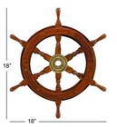 Ship Wheel Solid Wood And Brass Captain Boats Yachts Marina Sea Compass Ships