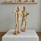 Flexipose Wood Art Mannequin Poseable Male Figure For Drawing Manikin With Base