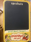 Vintage Kickapoo Joy Juice Menu Sign 1965 Stout Sign Co Capp Nos Like     