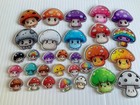 Lot Of 100 Cute Mushrooms Acrylic Double Sided Clear Flatback  Charms For Crafts