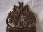 Wall Shelf Black Forest Hand Wood Carved Antique German   w u
