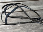 Dressage Bridle Black Leather With Webbed Reins With Hand Stops