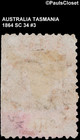 Tasmania 1864 Sc 34 Queen Victoria 1 - Vermillion Used P12 Wm 49 F vf  3