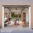 Garage Door Screen For 2 Car Garage 14x8ft  Heavy Duty Fiberglass Garage Scre   