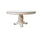 On Sale Antique White Dining Room Furniture 7 Piece Round Table Chairs Set Icbc