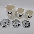 Rare Disney Direct 3 Piece Mickey Mouse Ceramic Canister Set Kitchen Office Bath