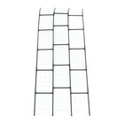 Half Side Arch Trellis Adjustable 82-110in Steel Garden Plant Support Black