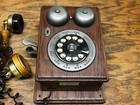 Vintage Western Electric Wood Wall Mount Rotary Dial Telephone Oak Decor 80s
