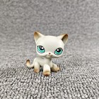 Littlest Pet Shop Lps Short Hair Cat  391 Egyptian Gray Cat Green Eyes