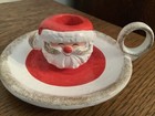 Vintage Christmas Santa Candy Dish Planter Candle Holder  Made In Taiwan