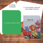 Easter Tulips Embossed Handmade Diy Card Kit  Set Of 6 With Envelopes