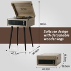 3-speed Record Player  Bluetooth Turntable With Built-in Speakers And Detacha   