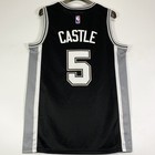 Stephon Castle  5 San Antonio Spurs Stitched Basketball Jersey Black S-2xl