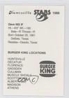 1986 Burger King Huntsville Stars David Nix M5x
