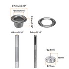 100pcs 4mm Grommet Tool Kit With Hole Punch Grommet Setter Tools Black