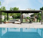 10x12 12x16 20 24 Louvered Pergola all-aluminum Outdoor Gazebo W adjustable Roof