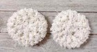 Handmade Crochet Kitchen Scrubbies Reusable Dish Sponge 4 Inch White Set