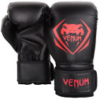 Venum Contender Hook And Loop Training Boxing Gloves - Black red