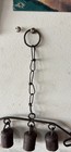Rustic Pig Shaped Metal Wind Chime 10 25    Vintage 1980s Farmhouse Porch Garden