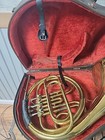 Vtg cleveland By H n  White Co  French Horn   Mpiece   Original Case parts read 