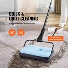 Carpet Floor Sweeper Manual 6 7 Inch Width Sweeping Paths Non Electric Blue