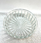 Vtg Pressed Glass Powder Jar No Lid Trinket Vanity  5 