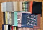 Lot Of 60 Fabric Sheets Many Materials 8x5 And 11 5x8 Sewing Upholstery Crafts