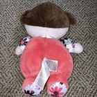 Baby Starters Doll Rattle Plush  Pigtails Brunette Brown Hair  Love And Flowers 
