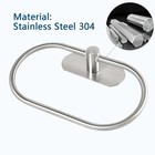Bathroom Towel Ring Rack Holder Stainless Steel Wall Mounted Self-adhesive