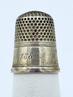 Antique Sterling Silver Thimble Dated 1886 And Engraved Blanche